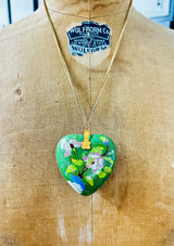 Original Cloissone Vintage Statement Heart Necklace