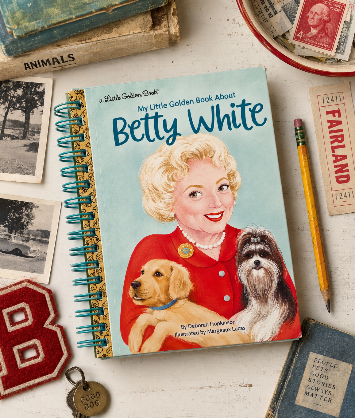 Betty White Little Golden Book Journal & Undated Planner | Handmade