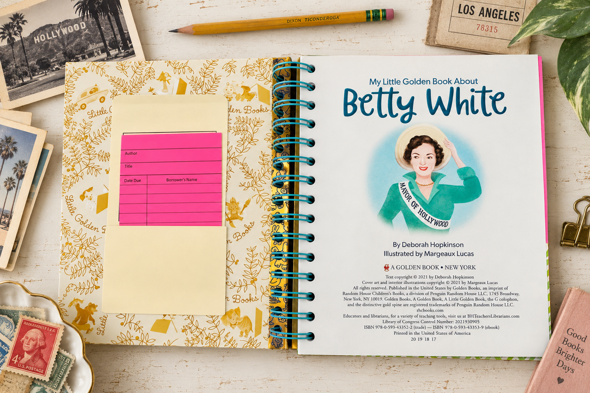 Betty White Little Golden Book Journal & Undated Planner | Handmade