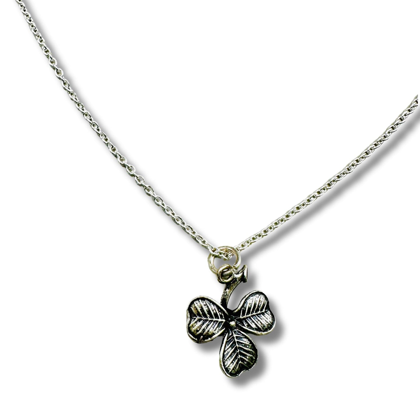 Three Leaf Good Luck Carrie Clover Necklace