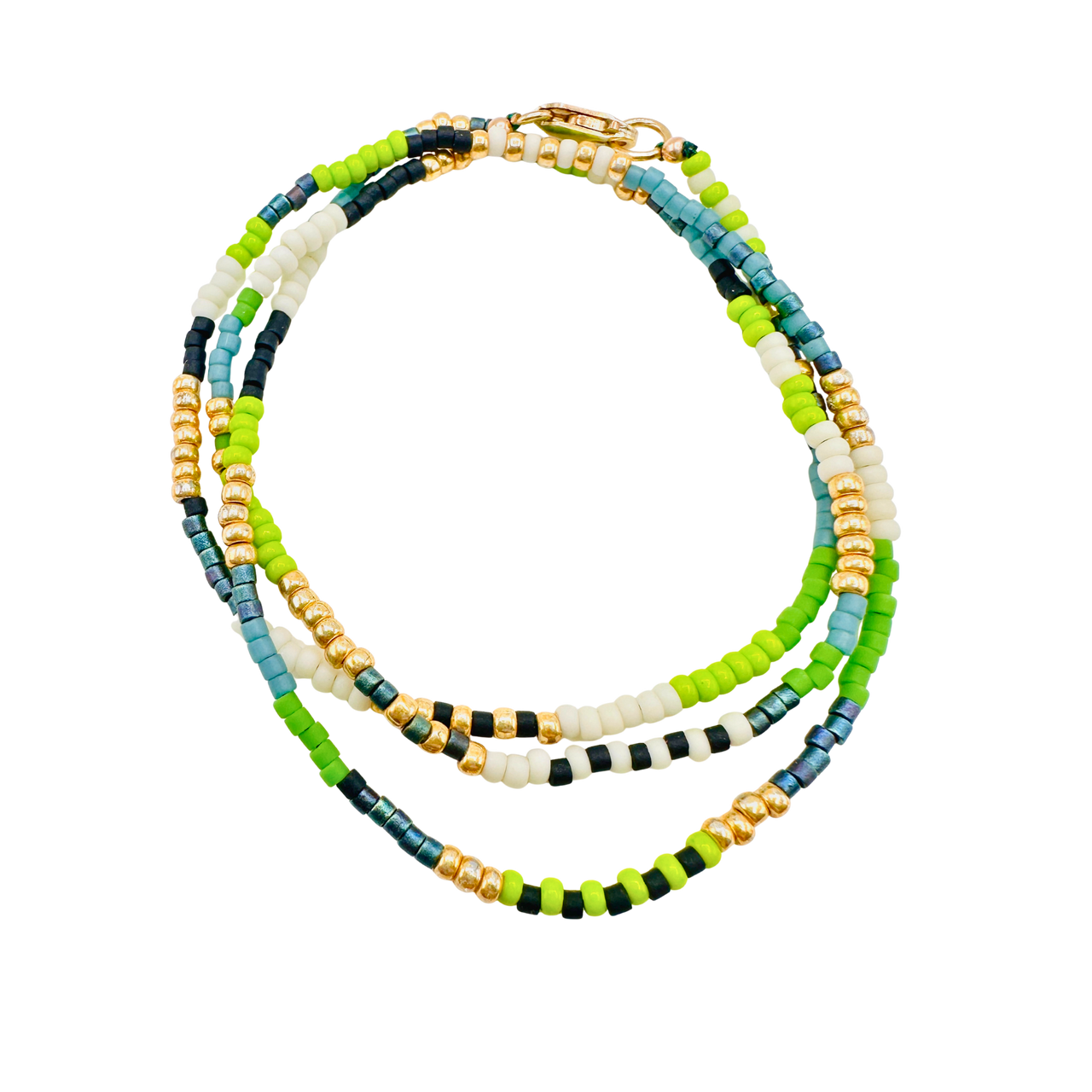 Well Being Japanese Glass Knotted Seed Bead Necklace