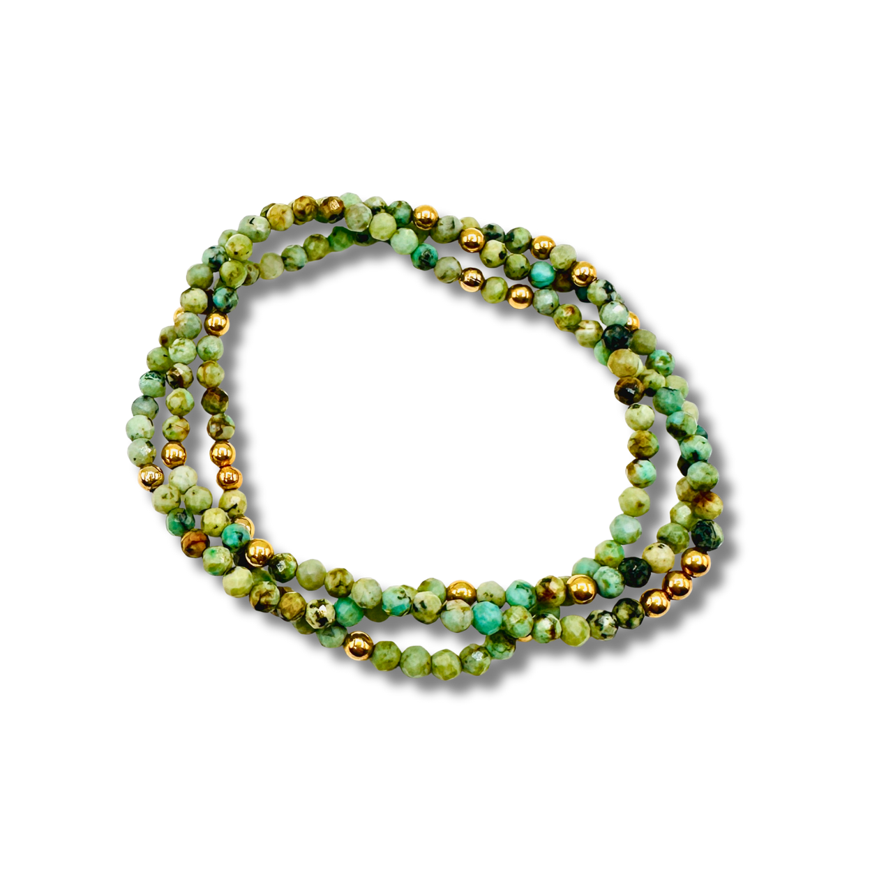 African turquoise Calm Wrap Bracelet and Necklace