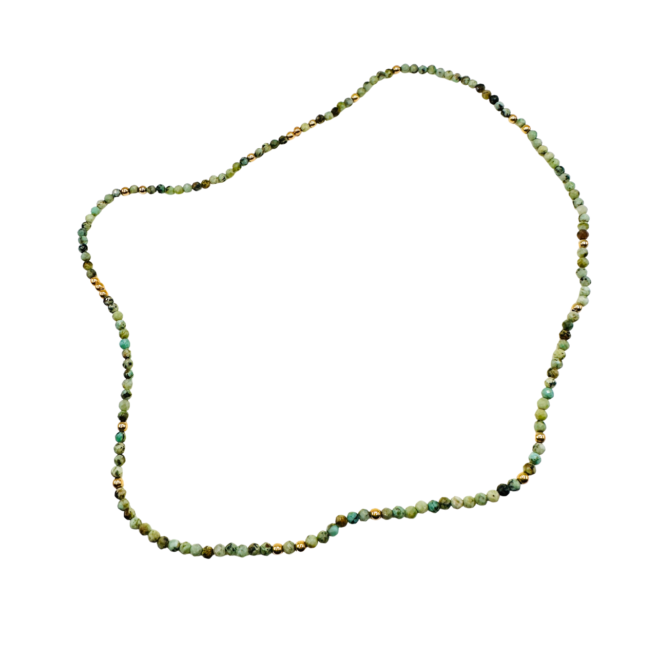 African turquoise Calm Wrap Bracelet and Necklace