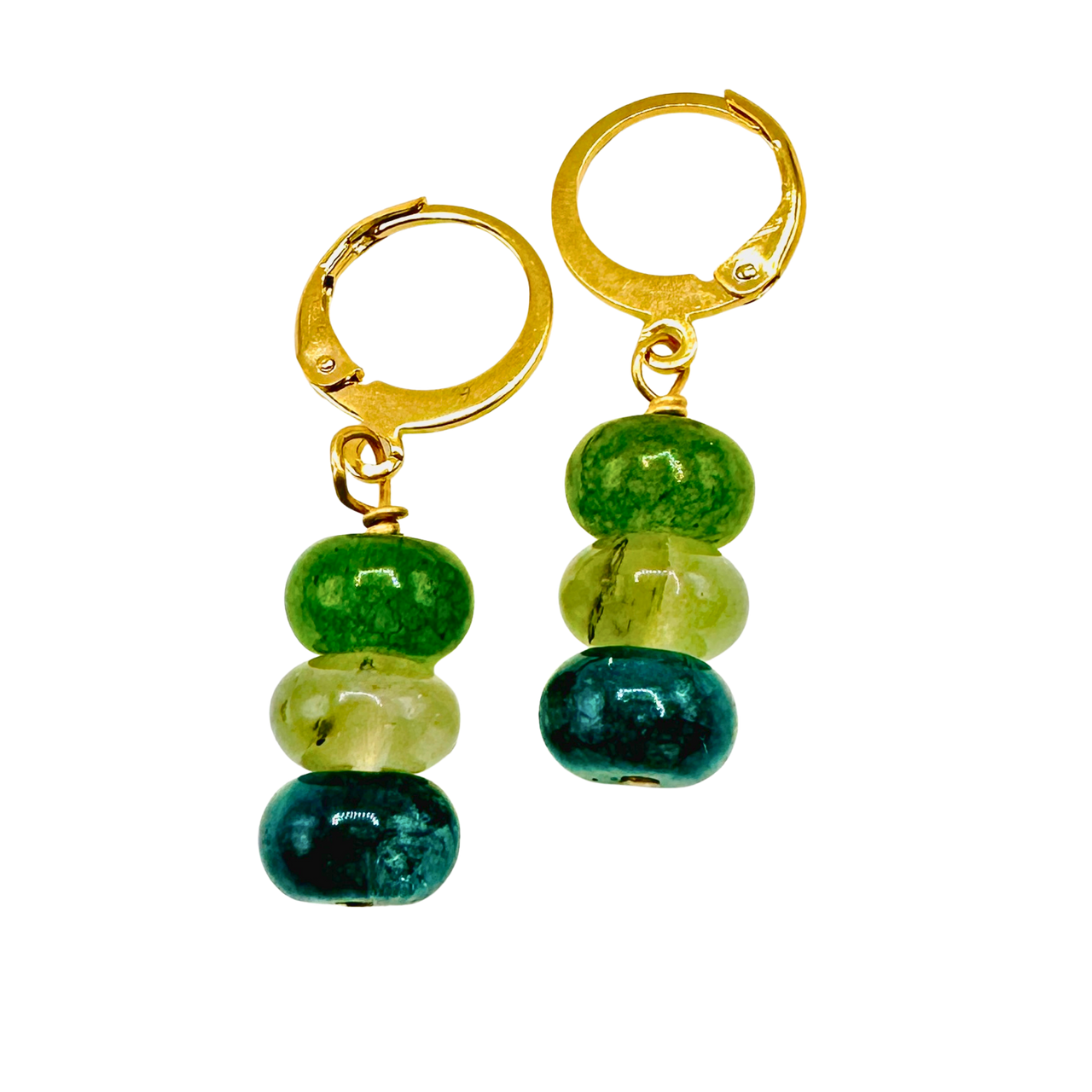 Green Bliss Agate Drop Beaded Drops