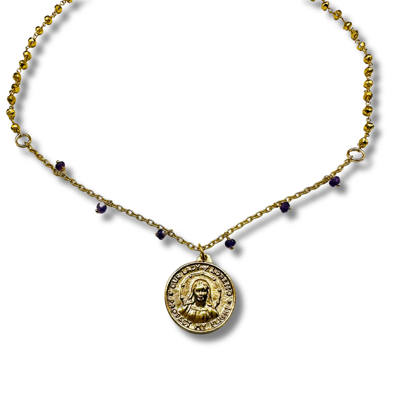 The Patron Saint of Loretto Travel Protection Necklace