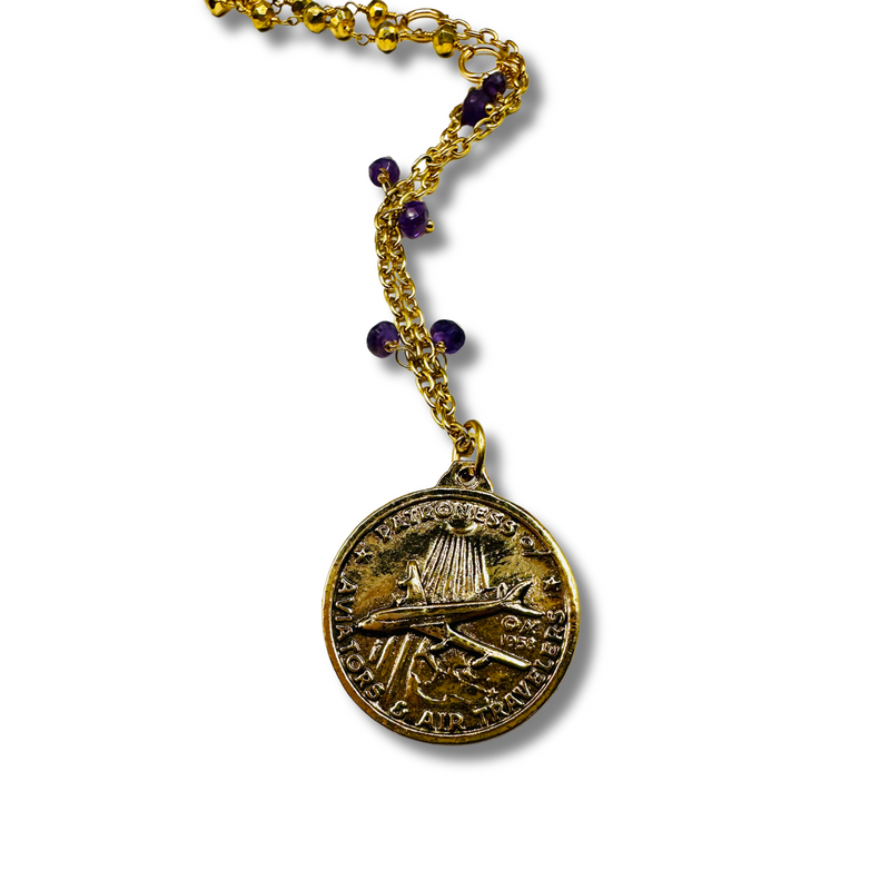 The Patron Saint of Loretto Travel Protection Necklace