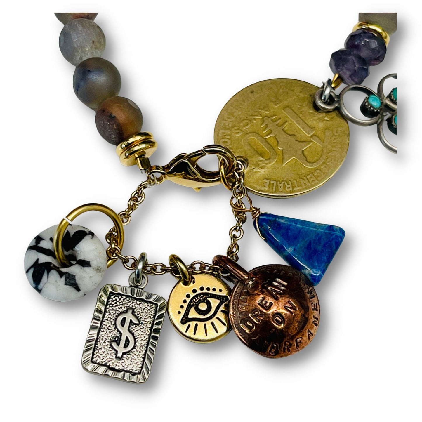 Protection & Wealth Object of Virtu Beaded Charm Bracelet