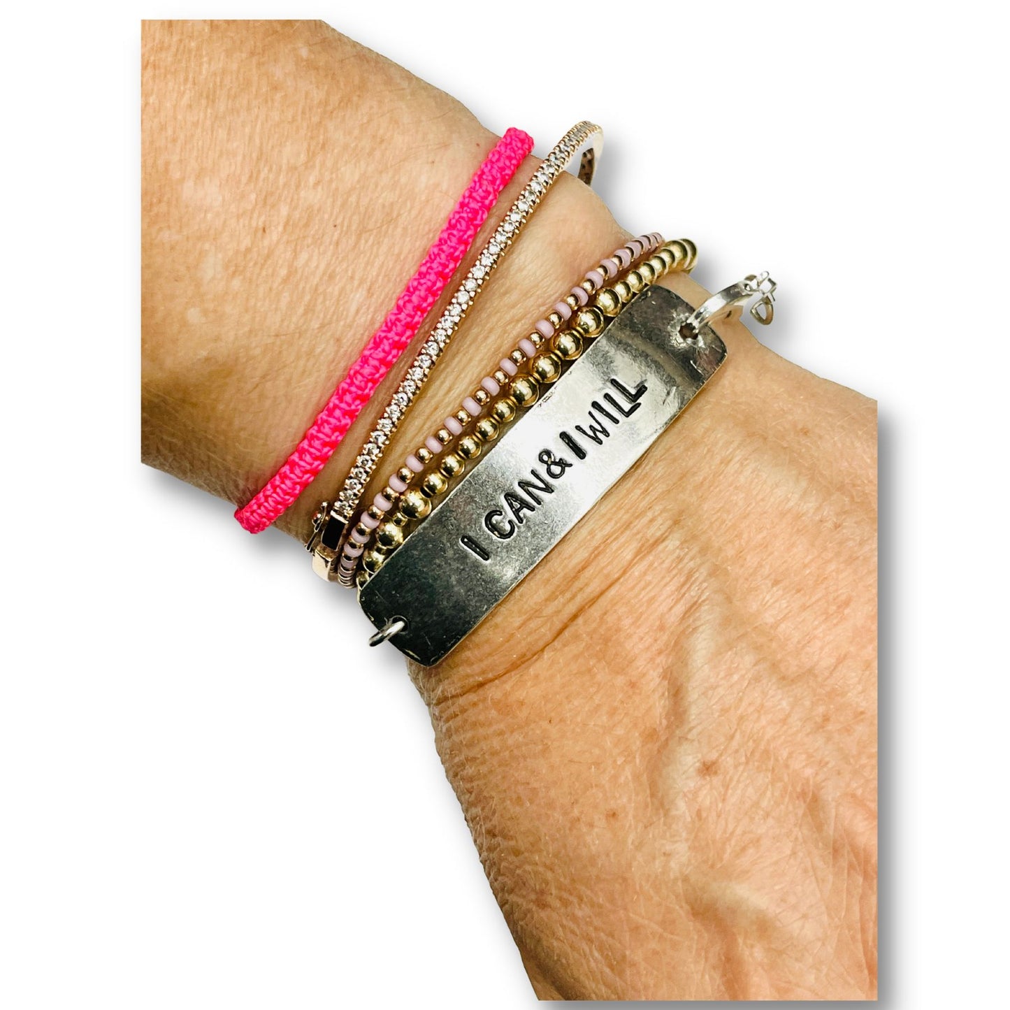 I Can and I Will Chain ID Bracelet