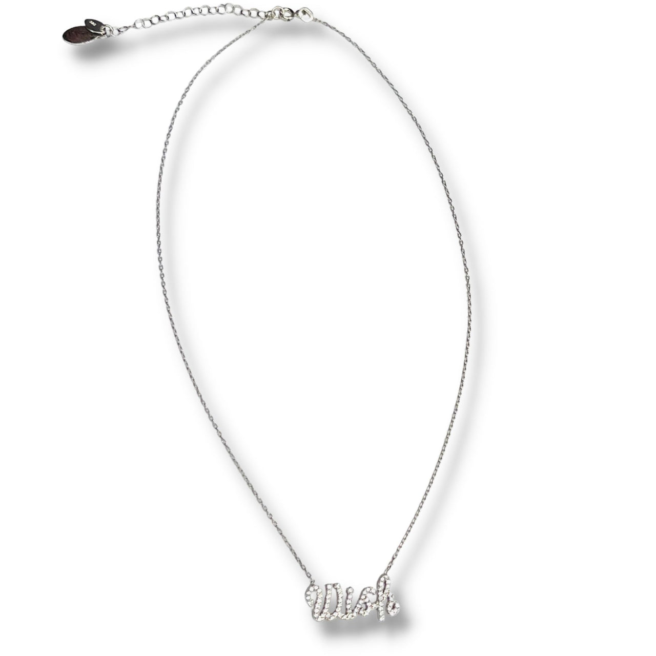 Sterling Silver and Cubic Zirconia Wish Necklace