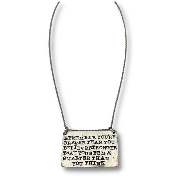 Remember You Are Braver Necklace