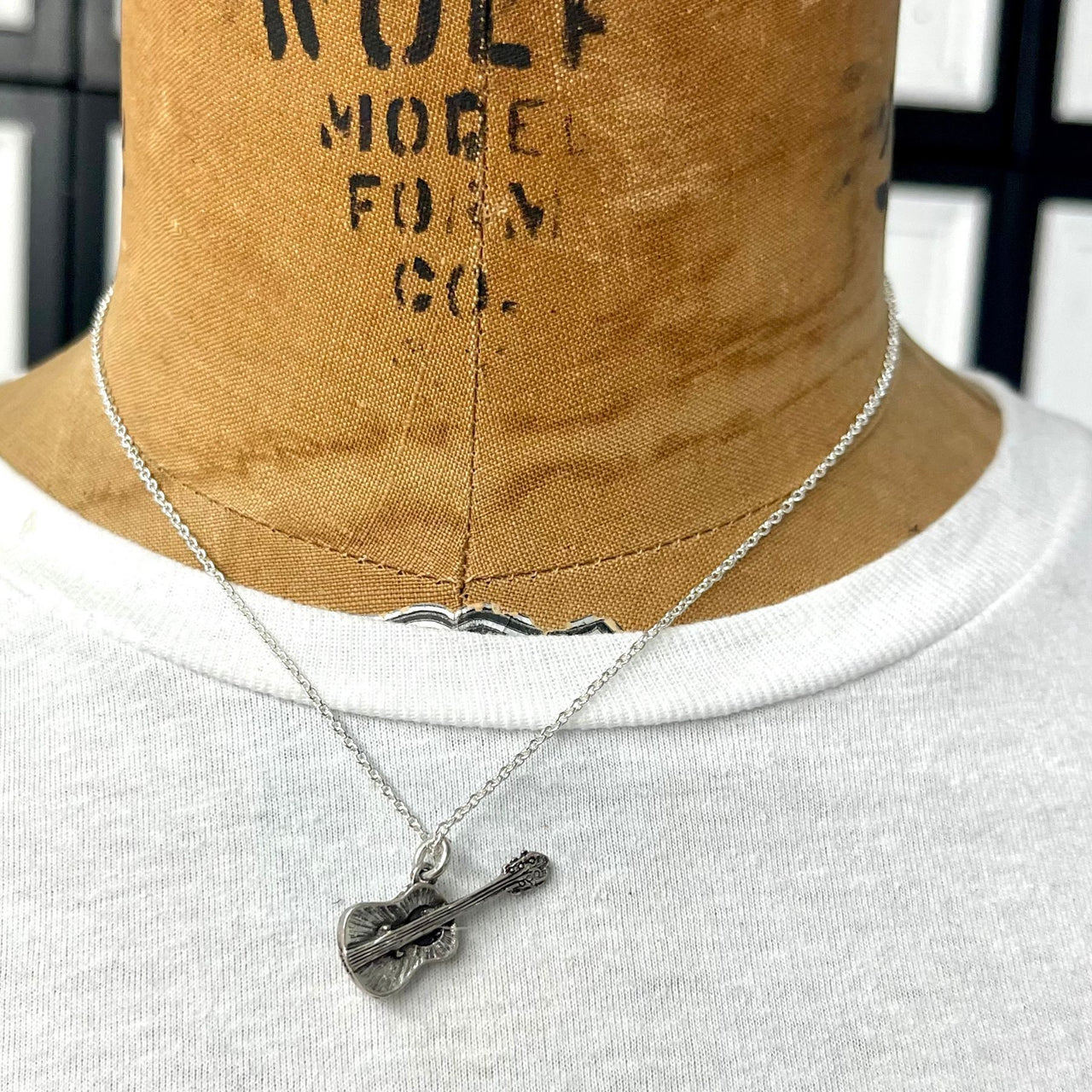 Acoustic Guitar Charm Necklace