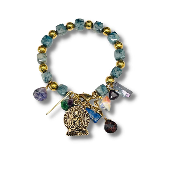 Peaceful Object of Virtu Beaded Charm Bracelet