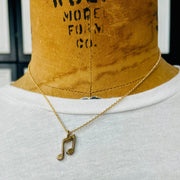 Gold Music Note Necklace