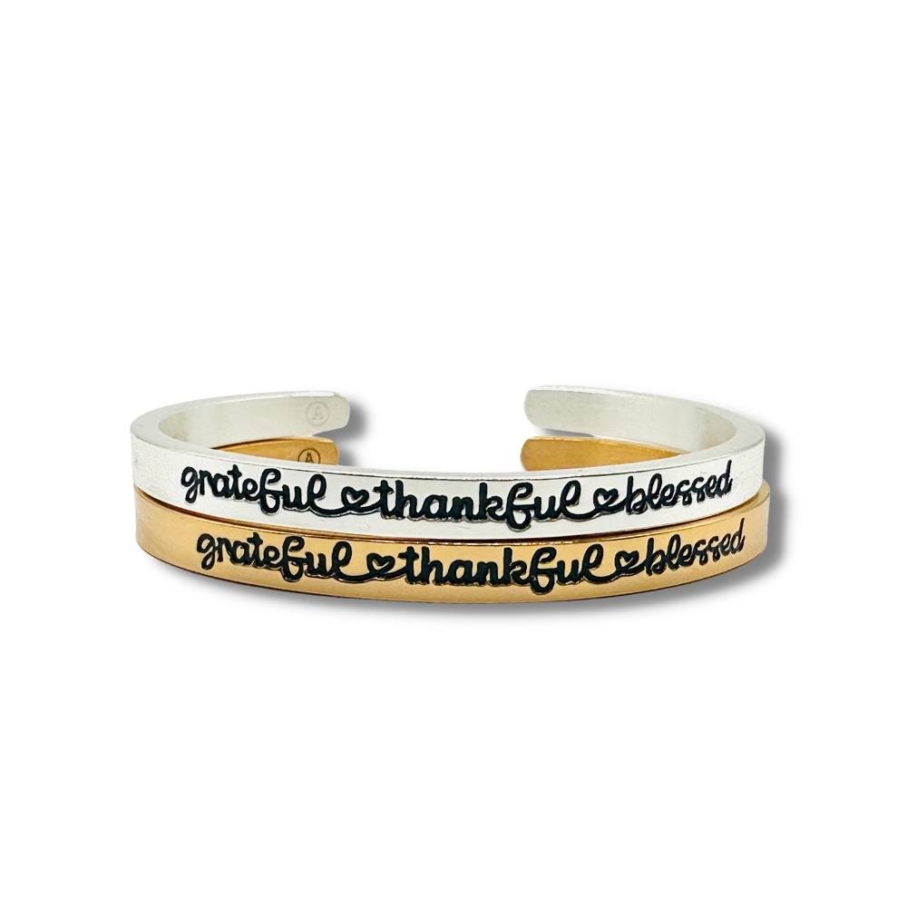 Grateful thankful blessed bracelet