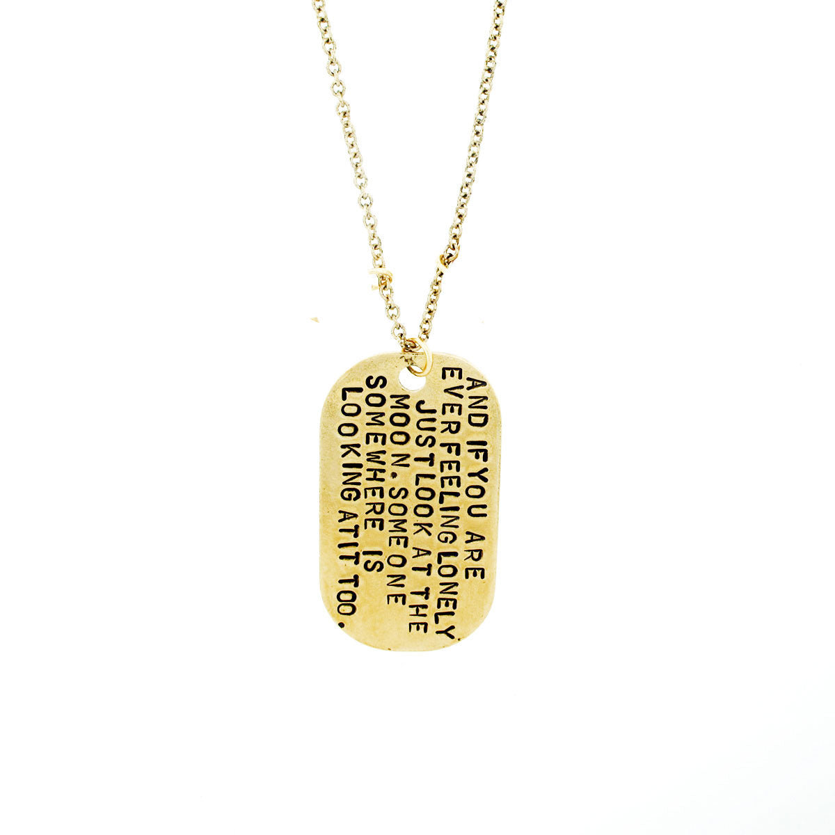 inspirational hand stamped necklace