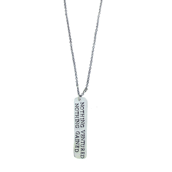 Nothing Ventured Hand Stamped Necklace