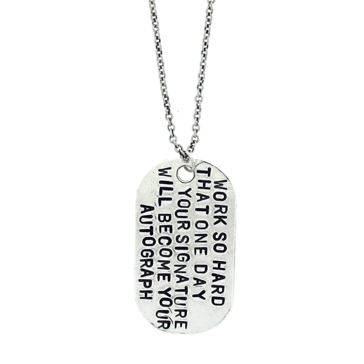 inspirational dog tag necklace