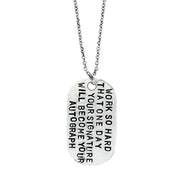 inspirational dog tag necklace