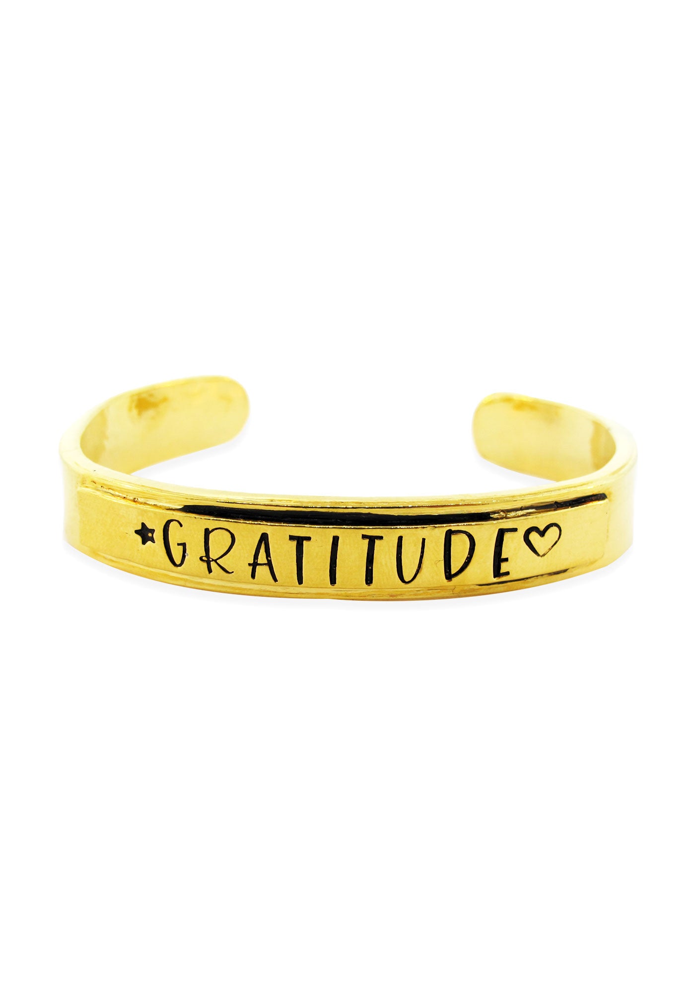 Gratitude Hand Stamped Cuff Bracelet