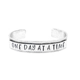 One Day at a Time Hand Stamped Cuff Bracelet