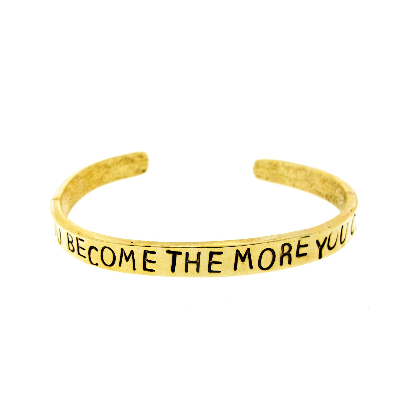 The Quieter You Become The More You Can Hear Hand Stamped Cuff