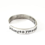 Change Your Attitude And Change Your Life Hand Stamped Cuff Bracelet