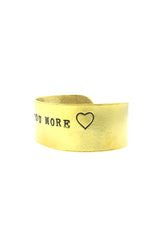 Love You More Hand Stamped Gold Cuff Bracelet