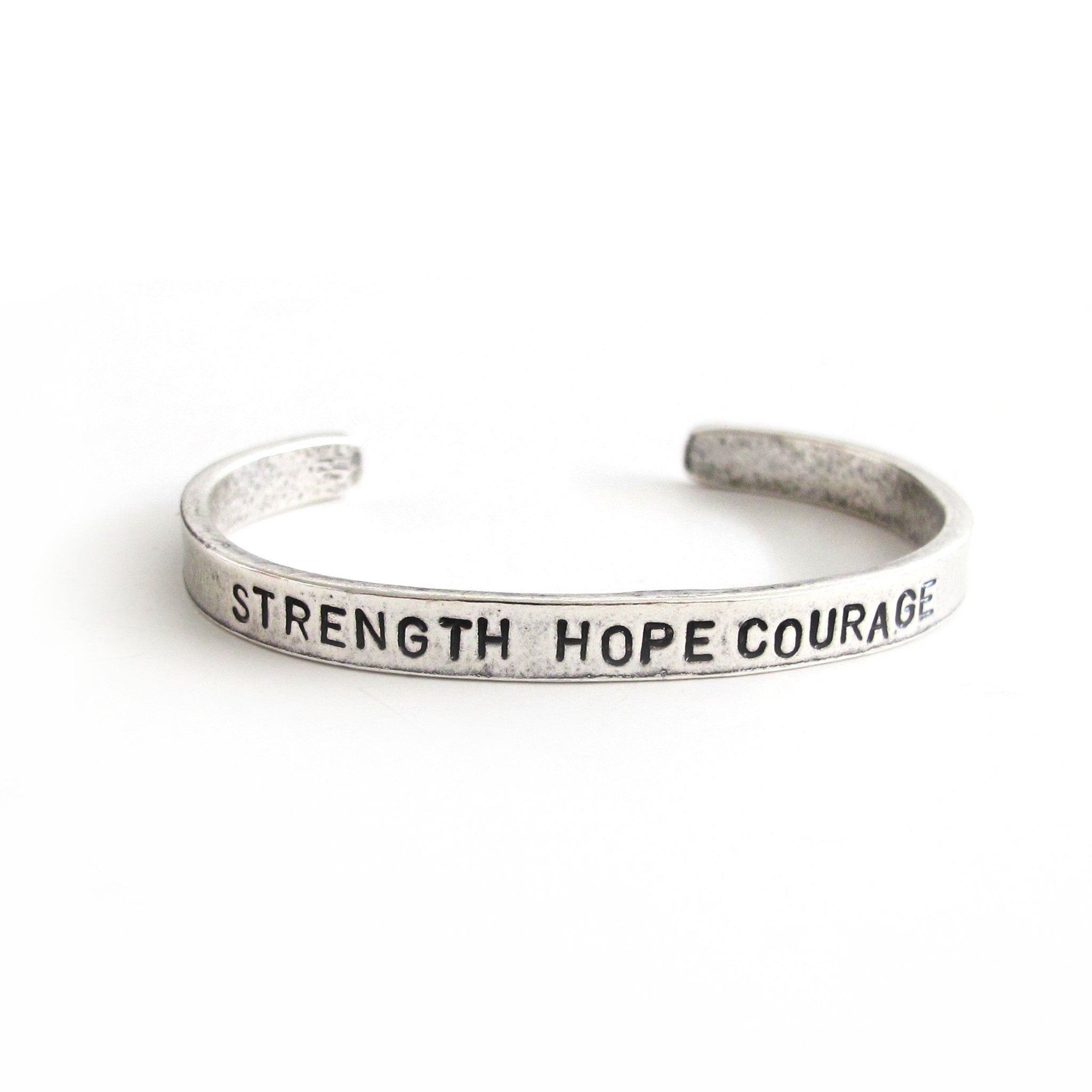 Hope Courage Strength Faith Awareness bracelet