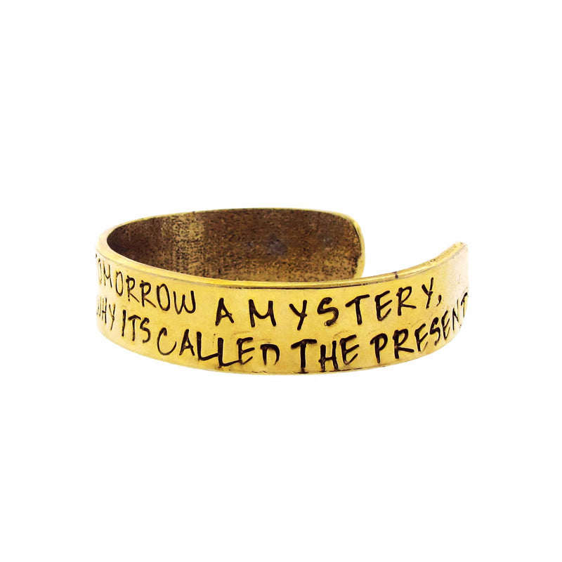 Yesterday is History Hand Stamped Cuff Bracelet