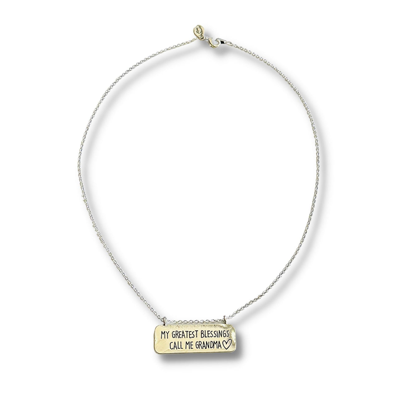 My Greatest Blessings Call Me Grandma Bar Necklace