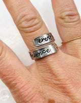 Every Choice Has A Consequence Twist Hand Stamped Ring