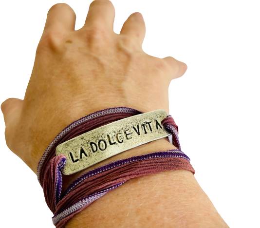 La Dolce Vita Stamped ID Bar Wrap Bracelet
