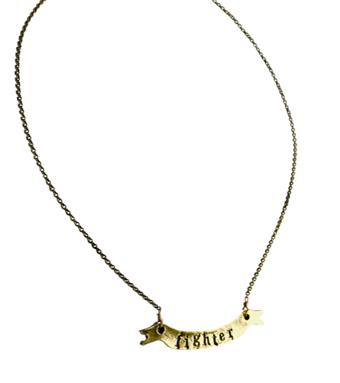 Fighter Hand Banner Necklace