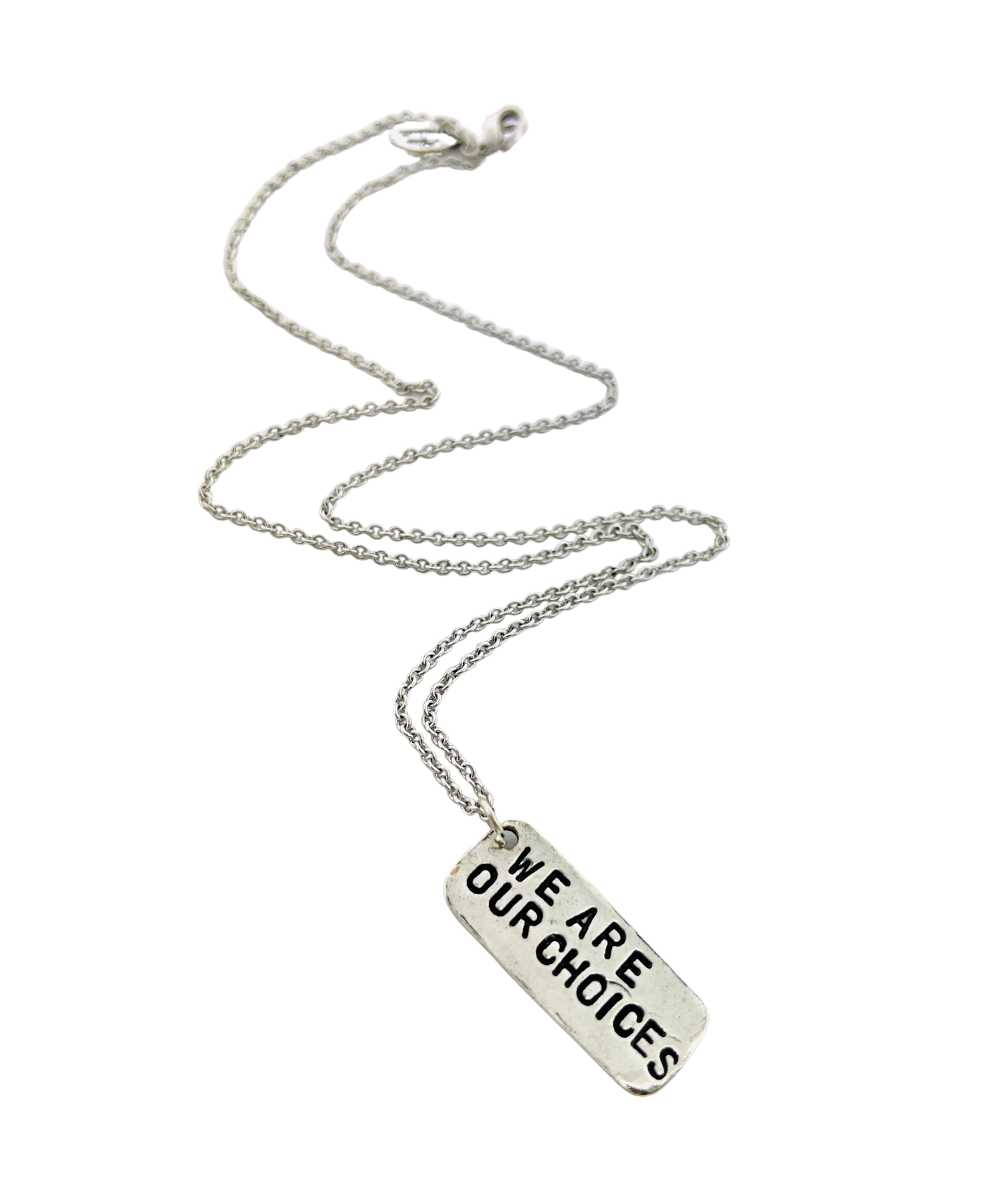 We Are Our Choicesi Stamped Necklace