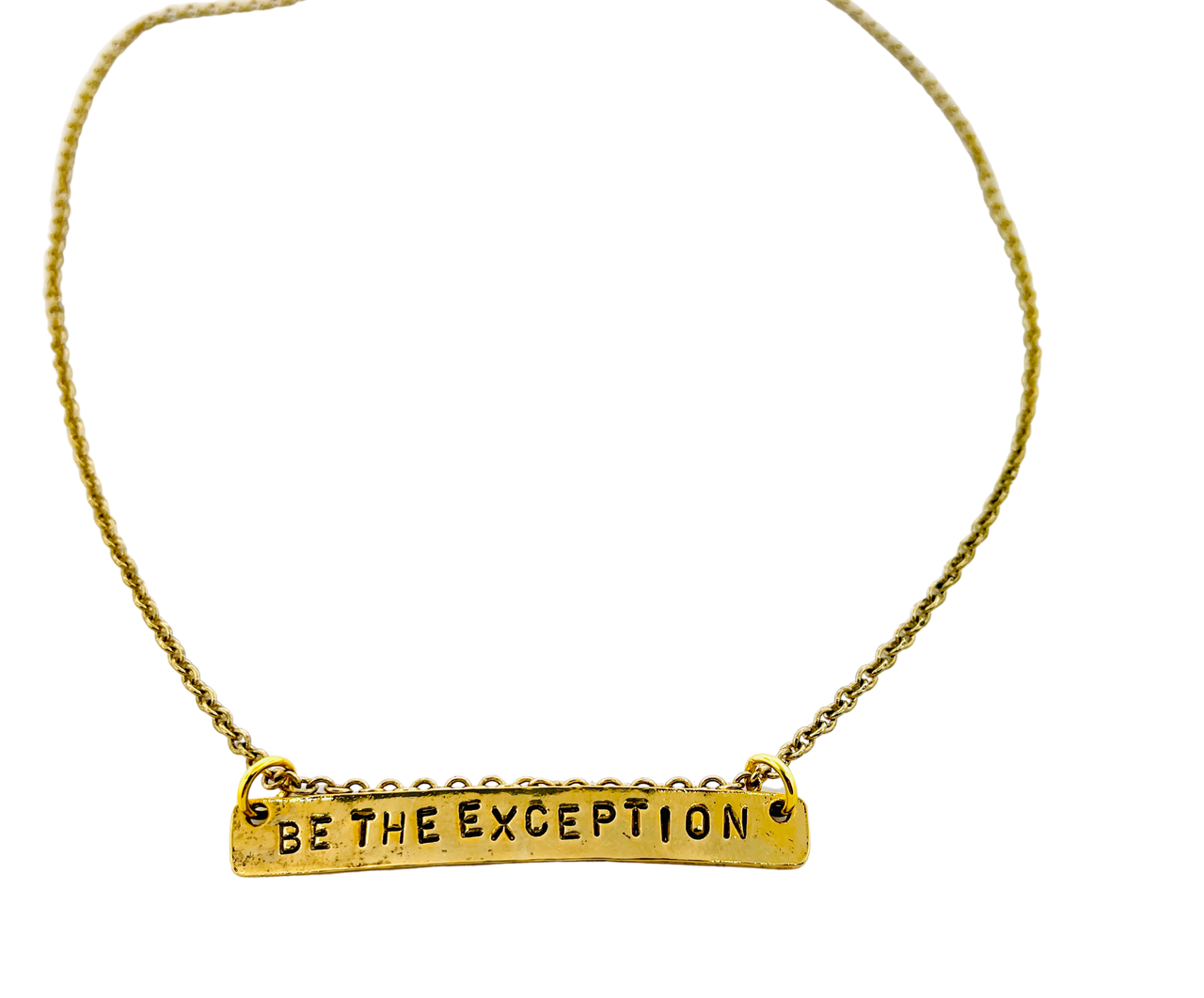 Be The Exception Hand Stamped Necklace