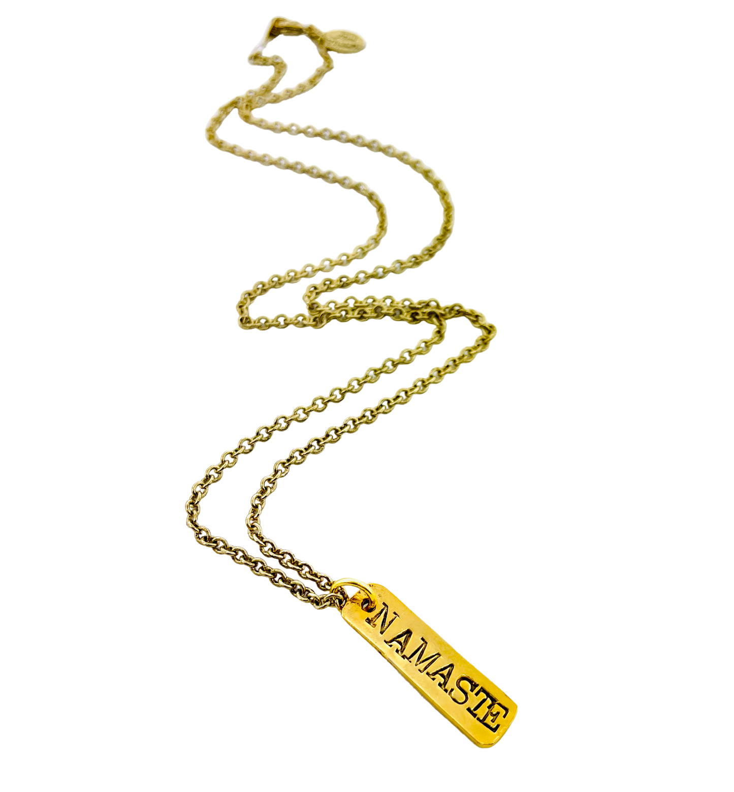 Namaste Stamped Bar Necklace