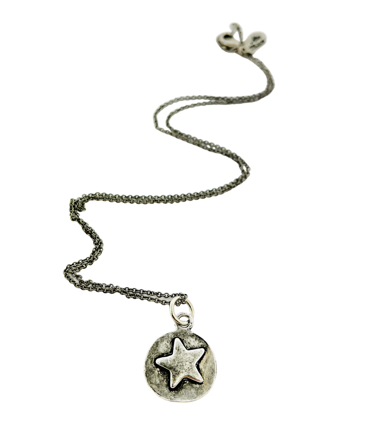 hand stamped star necklace