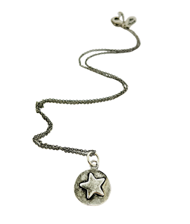 hand stamped star necklace