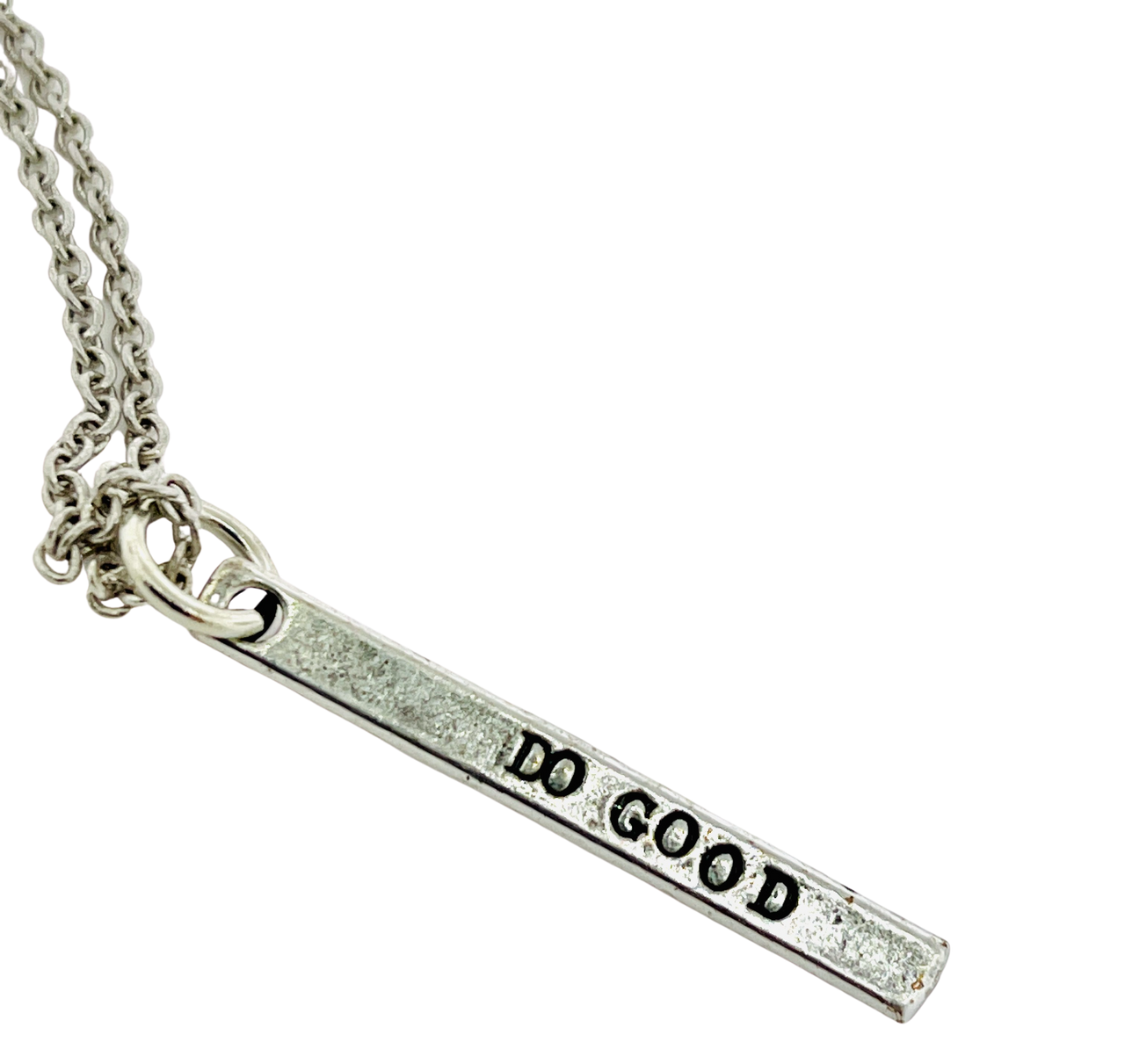 do good hand stamped necklace