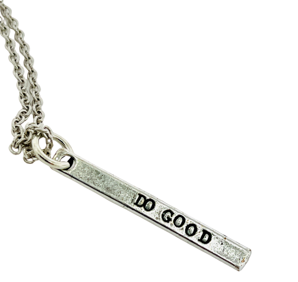 do good hand stamped necklace