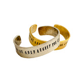 We Only Regret the Chances We Didn't Take Stamped Cuff Bracelet