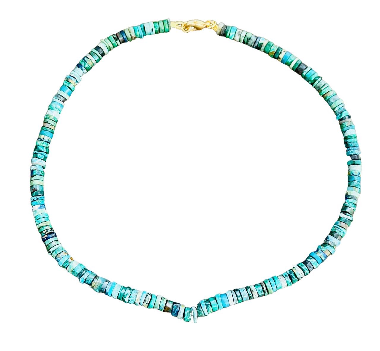 Smooth Chrysocolla Heshi Necklace