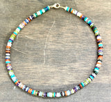 Beautiful Smooth Rainbow Multi Stone Heshi Necklace