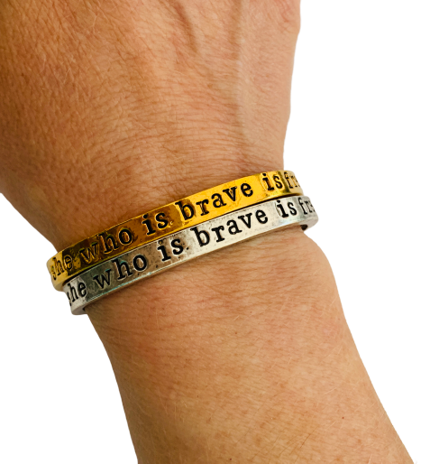 She Who Is Brave Inspirational Cuff