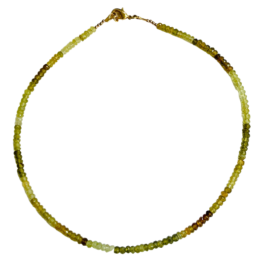 Grossular Ombre Green Garnet Necklace
