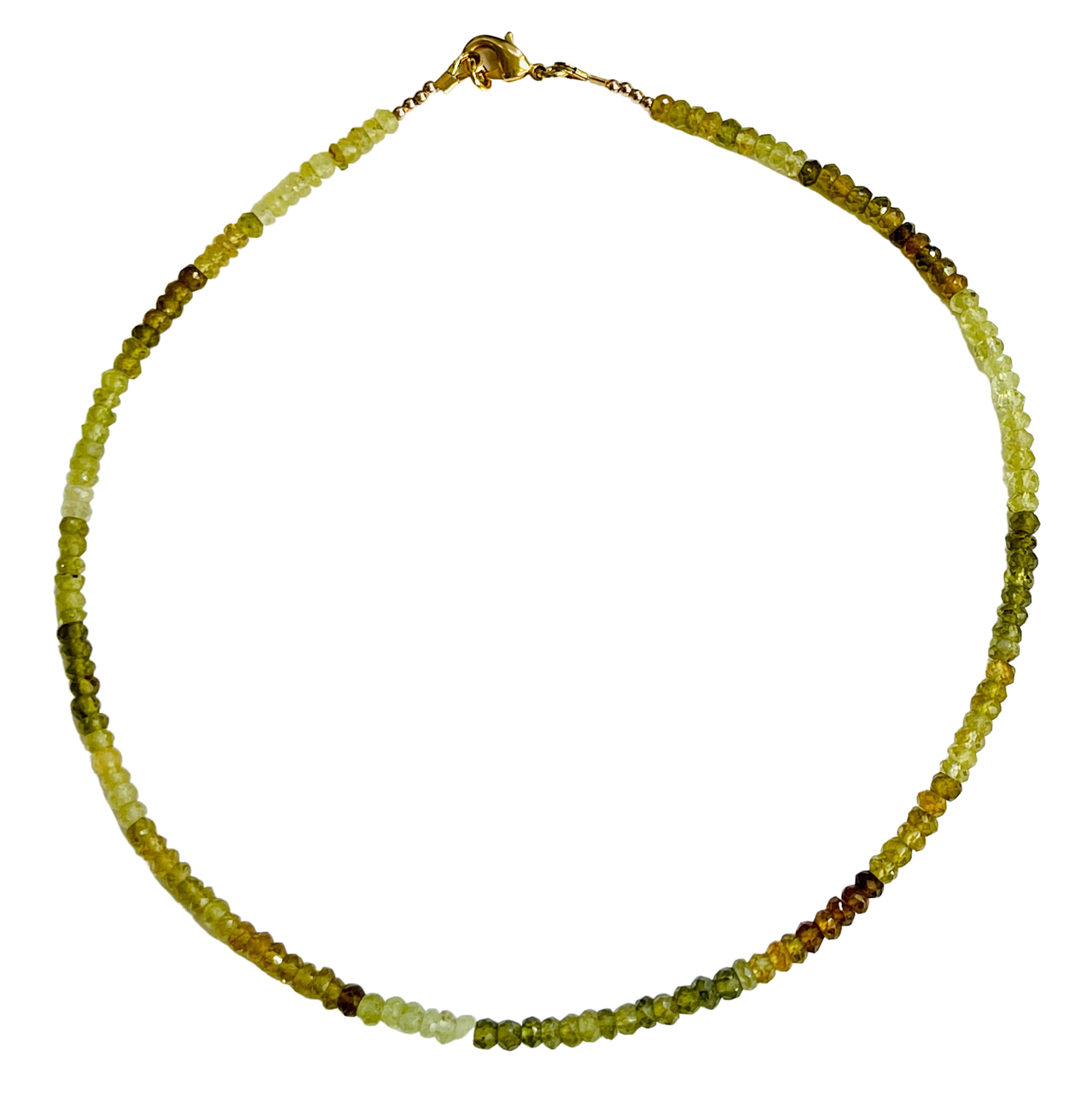 Grossular Ombre Green Garnet Necklace