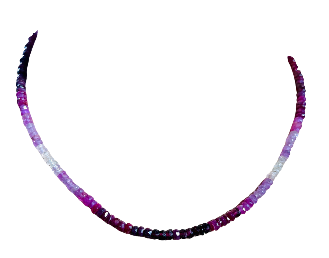 Genuine Ruby Ombre Necklace