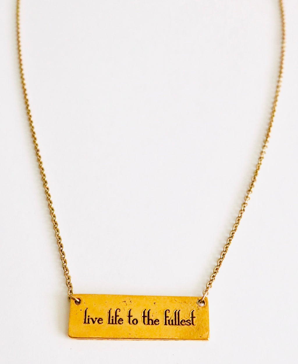 Live LIfe to the Fullest Laser Engraved Necklace