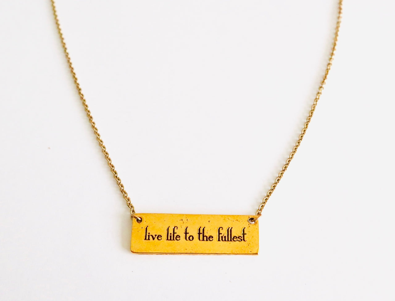 Live LIfe to the Fullest Laser Engraved Necklace