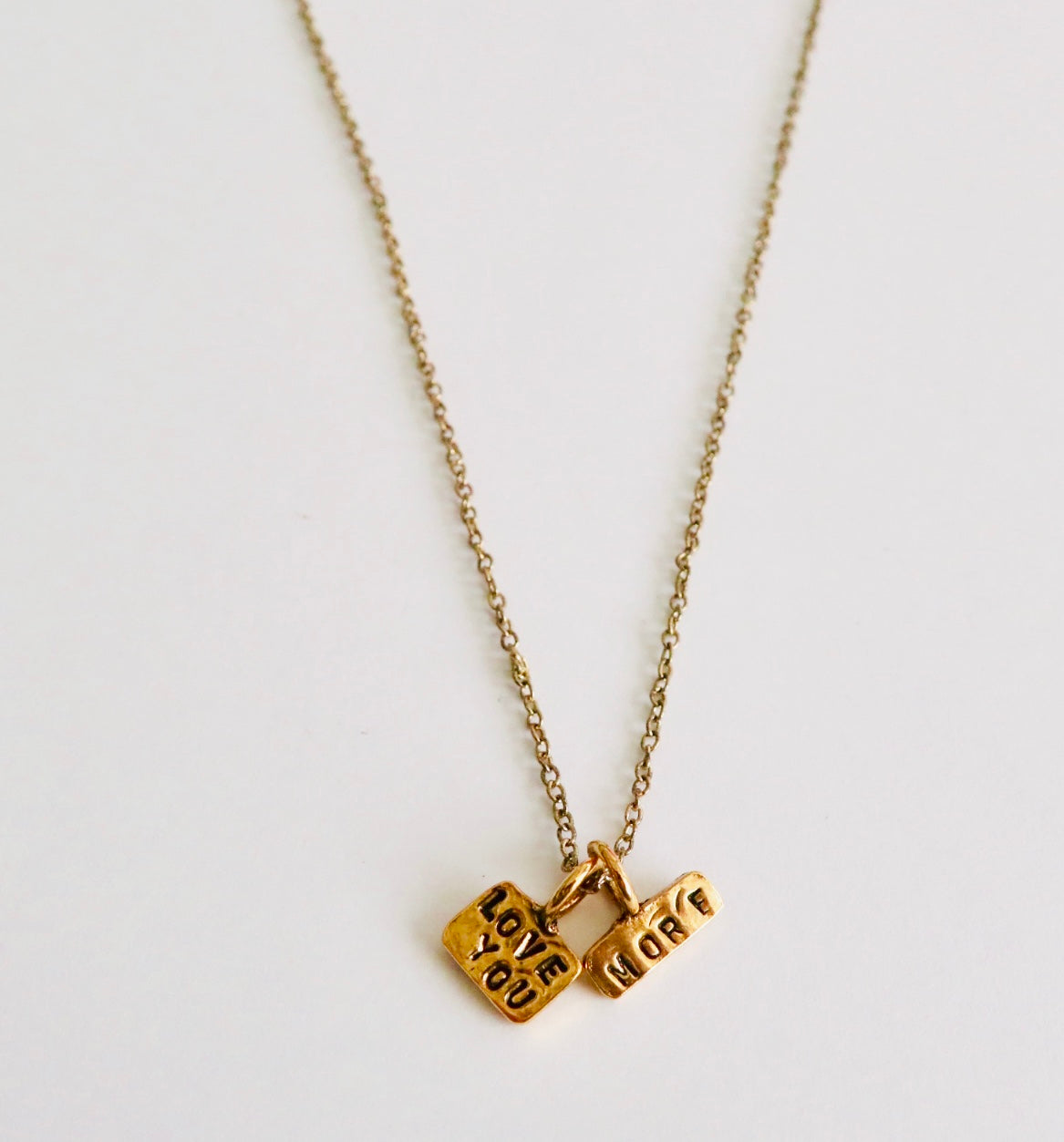 Love You More Handstamped Necklace